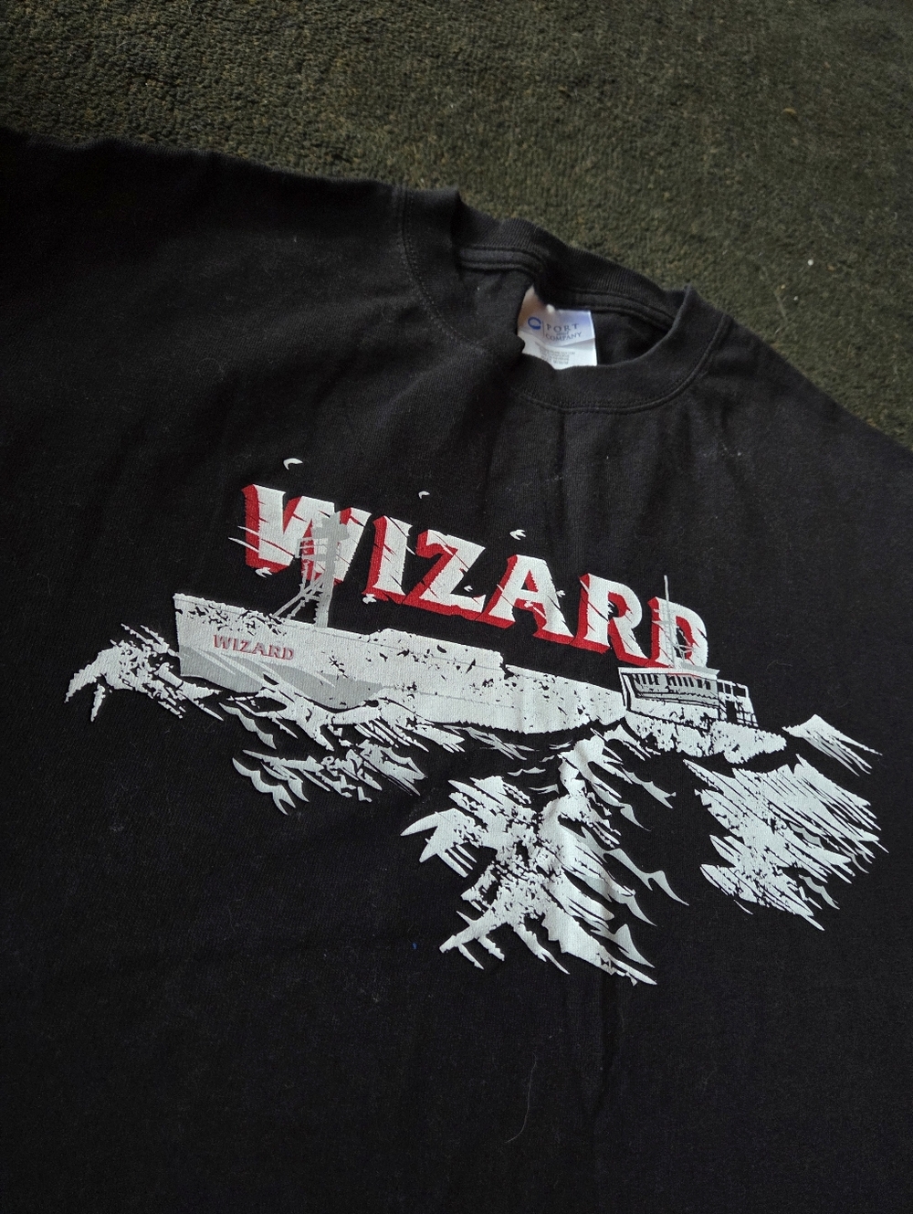 Black 'Wizard' Graphic Short Sleeve Tee